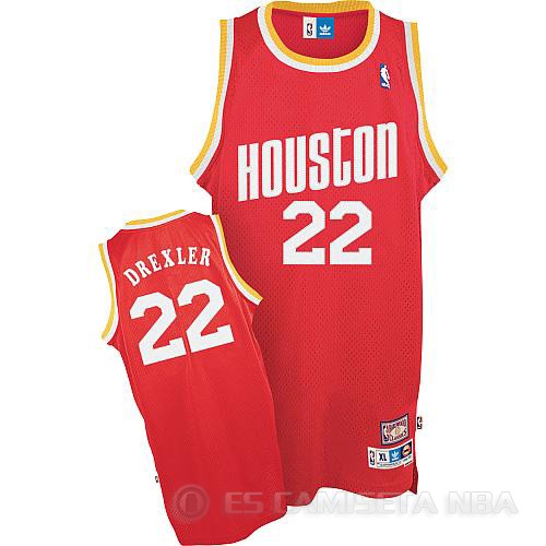 Camiseta Drexler #22 Houston Rockets Rojo - Haga un click en la imagen para cerrar
